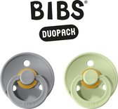 BIBS Fopspeen - Maat 2 (6-18 maanden) DUOPACK - Cloud & Pistachio - BIBS tutjes - BIBS sucettes