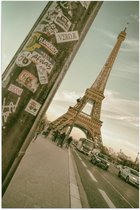 Poster – Eiffeltoren, Parijs (Schuin) - 40x60cm Foto op Posterpapier