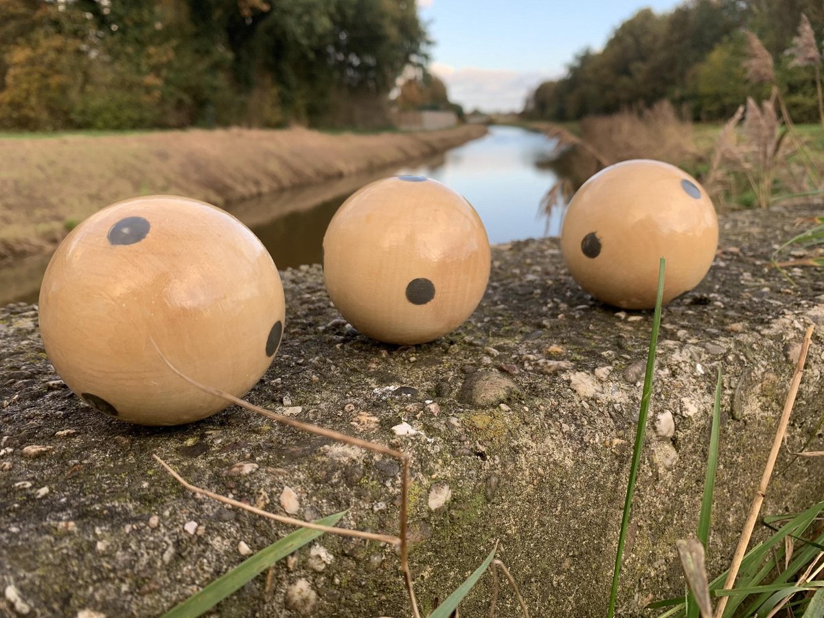 Klootschietbal hout met lood - Originele oudhollandse handgemaakte ...