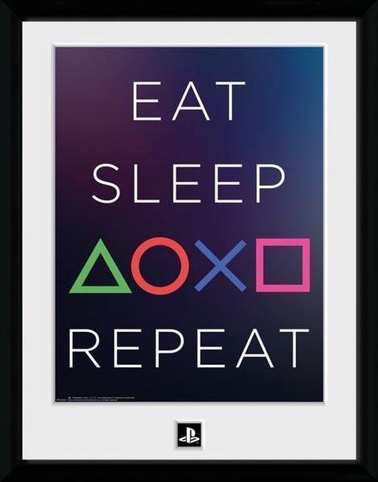 Playstation: Eat Sleep Play Repeat 30 x 40 cm Collector Print