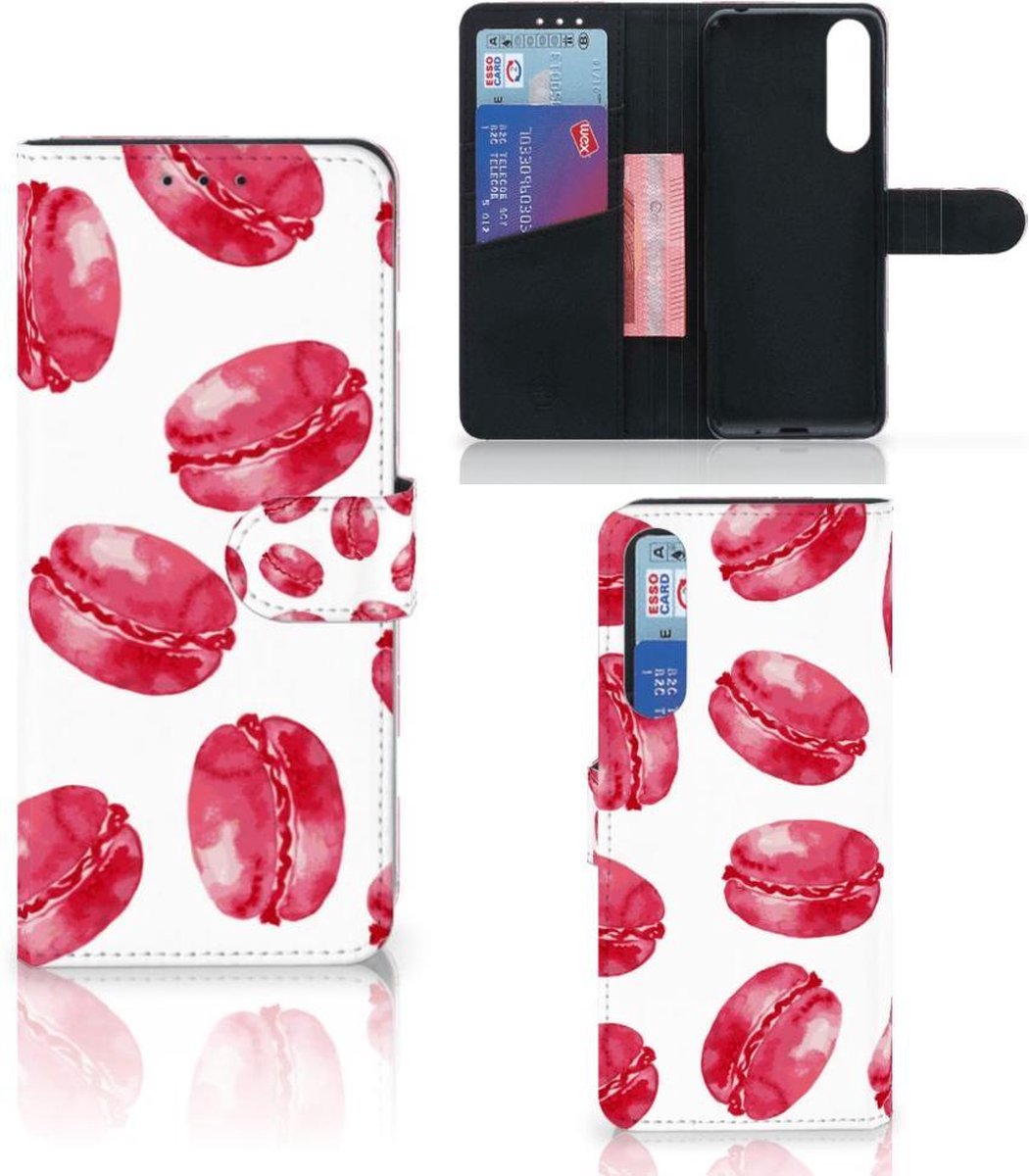Sony Xperia 1 II Book Cover Pink Macarons