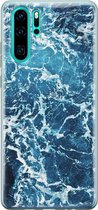 Huawei P30 Pro hoesje - Oceaan - Soft Case Telefoonhoesje - Natuur - Blauw