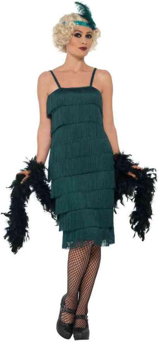 Smiffys - Flapper Kostuum - L - Groen