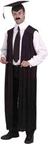 Smiffy's - Leraar & Professor & Scholier & Student Kostuum - Amerikaanse Docent - Man - Zwart - One Size - Carnavalskleding - Verkleedkleding