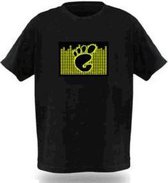 LED - T-shirt - Equalizer - Zwart - Voetafdruk - XS