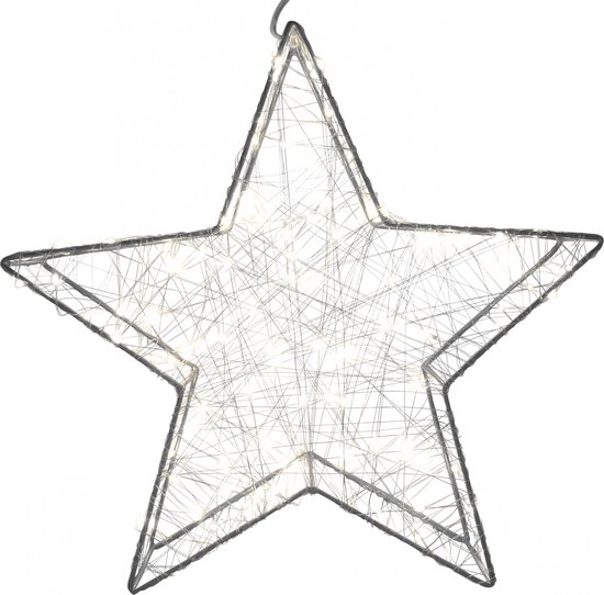Peha Kerstverlichting Ster 58 X 8 Cm Zilver