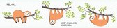 LUIAARD BEHANGRAND | Zelfklevend - oranje groen bruin grijs - A.S. Création Lovely Kids