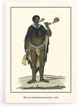 Walljar - Khoikhoi Man - Muurdecoratie - Plexiglas schilderij
