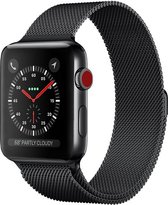 Shop4 - Bandje voor Apple Watch SE 44mm - Metaal Zwart