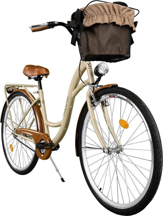 Hinder volgorde Trouw Milord - Comfort Fiets met mand, Hollandse fiets - stadsfiets - 3  versnellingen,... | bol.com