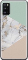 Leuke Telefoonhoesjes - Hoesje geschikt voor Samsung Galaxy A41 - Marmer pastel mix - Soft case - TPU - Marmer - Multi