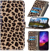 Motorola Moto E6 Play Portemonnee Hoesje Met Leopard Print