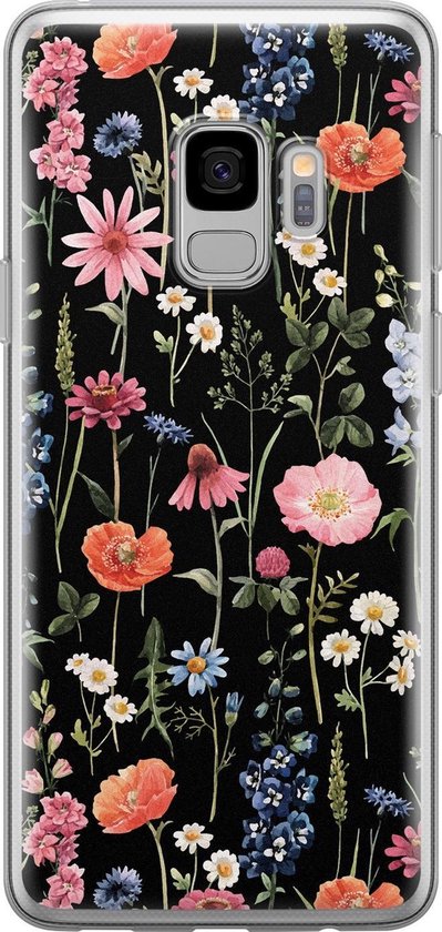 بيوس Coque de portable Samsung S9 - Fleurs foncées | Samsung Galaxy S9 | Étui en Siliconen... | bol.com