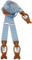 Sir Redman - luxe bretels - 100% made in NL, - Fiori Pastelli blauw - lichtblauw / groen / wit