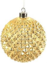 Decostar Kerstbal Diemo Led 10 Cm Glas Goud