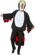 Smiffy's - Arend & Struisvogel & Uil & Kraai & Aasgier & Toekan & Flamingo Kostuum - Costa Rica Toekan Kostuum - Zwart - One Size - Carnavalskleding - Verkleedkleding