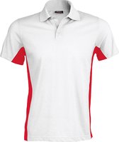 Kariban Heren Poloshirt met korte mouwen (Dual Colour) (Wit/rood)