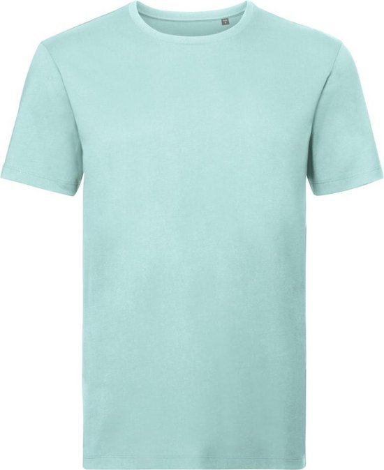 Russell Heren Authentiek Puur Organisch T-Shirt (Aqua)