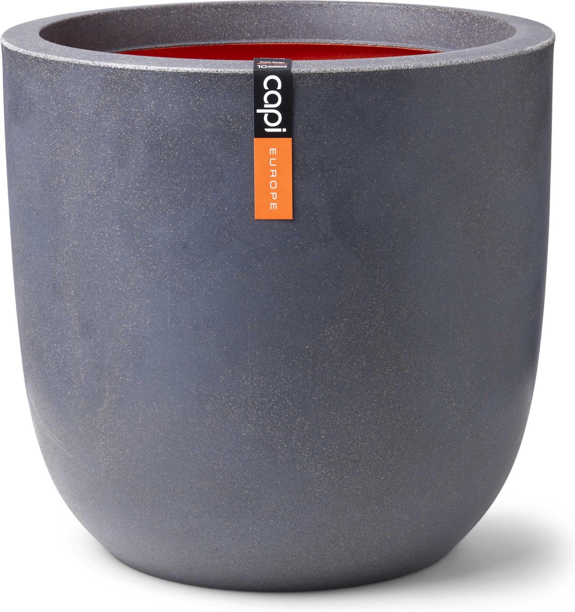 Capi Europe - Bloempot bol Smooth NL - 43x41 - Donkergrijs - Opening Ø35 - Bloempot voor binnen en buiten - Levenslang garantie - Breukbestendig - 100% Recyclebaar - CO2 Neutraal geproduceerd - KDG933