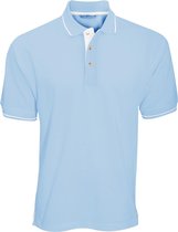 Kustom Kit Heren St. Mellion Heren Poloshirt met korte mouwen (Lichtblauw/Wit)