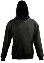 SOLS Kinderen/Kinderen Slam Hooded Sweatshirt (Zwart)