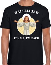 Hallelujah its me im back Kerstshirt / Kerst t-shirt zwart voor heren - Kerstkleding / Christmas outfit S