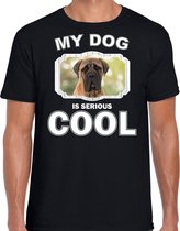 Mastiff honden t-shirt my dog is serious cool zwart - heren - Mastiff liefhebber cadeau shirt S