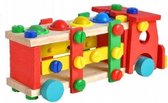 Duo Kids - Houten Auto speelgoed - Truck / Vrachtwagen - Jongens 29cm Multicolor +3 Jaar - Gereedschap