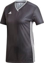 Adidas Tiro 19 Shirt Korte Mouw Dames - Donkergrijs / Wit | Maat: M