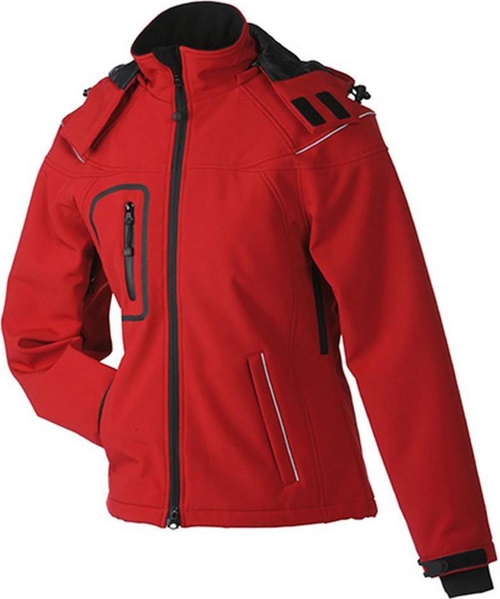 James and Nicholson Dames/dames Winter Softshell Jacket Rood