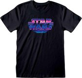 Star Wars  80's Logo t-shirt zwart