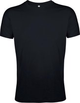 SOLS Heren Regent Slim Fit T-Shirt met korte mouwen (Diep zwart)