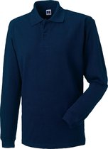 Russell Europa Heren Lange Mouw Klassiek Katoenen Poloshirt (Franse marine)