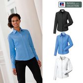 Russell Collectie Dames/Dames Lange Mouwen Poly-Katoen Gemakkelijk Onderhoud Gepaste Poplin Shirt (Bedrijfsblauw)