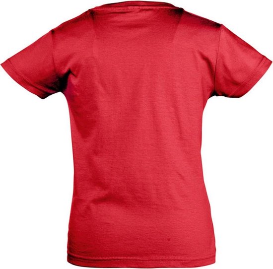 SOLS Meisjes Kersen Korte Mouw T-Shirt (Rood)