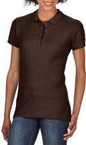 Gildan Softstyle Dames/Dames Korte Mouwen Dubbel Pique-Pique Poloshirt (Donkere chocolade)
