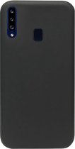 ADEL Siliconen Back Cover Softcase Hoesje Geschikt voor Samsung Galaxy A20s - Zwart