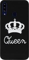 ADEL Siliconen Back Cover Softcase Hoesje Geschikt voor Samsung Galaxy A20s - Queen