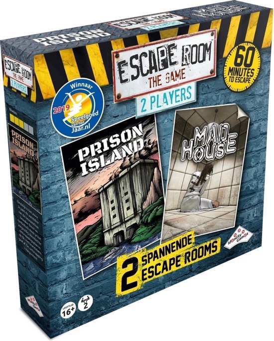 Thumbnail van een extra afbeelding van het spel Escape Room Uitbreidingsbundel - 2 Players - 2 Stuks - Horror & Mad House + Prison Island
