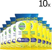 Dettol Hygiënische Reinigingsdoekjes Citrus - 10 x 24 doekjes Dettol Hygiënische Reinigingsdoekjes Citrus - 10 x 24 doekjes