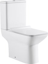 Nemo Go Ike PACK staand toilet H(PK) uitgang 18 cm reservoir met Geberit spoelmechanisme 36 L vierkant porselein wit met dunne softclose en takeoff zitting
