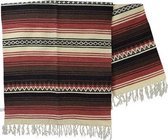 Mexicaanse deken - falsa - wol - 215 x 150 cm - Bruin - LHGZZ0brown