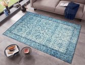 Vintage vloerkleed Blanche - blauw 80x150 cm