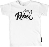 STUDIO BY BO® Baby T-shirt Little Rebel Wit | 100% OEKOTEX gecertificeerd katoen | Maat 74
