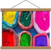 Schoolplaat – Verschillende Kleuren Poeders - 40x30cm Foto op Textielposter (Wanddecoratie op Schoolplaat)