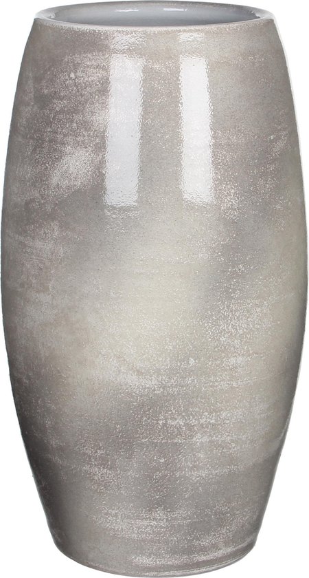 Vase Lester Mica Decorations rond gris clair dimensions en cm: 50 x 30