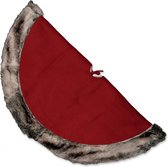 Unique Living - Cosy Christmas treeskirt 90cm Ø red - Kerstboomkleed