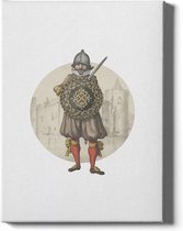 Walljar  - Knight II - Muurdecoratie - Canvas schilderij