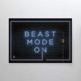Walljar - Beast Mode - Muurdecoratie - Canvas schilderij
