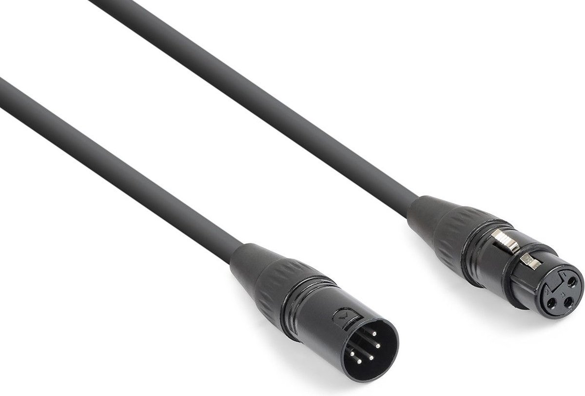 PD Connex DMX verloopkabel 5-pin XLR male naar 3-pin XRL female